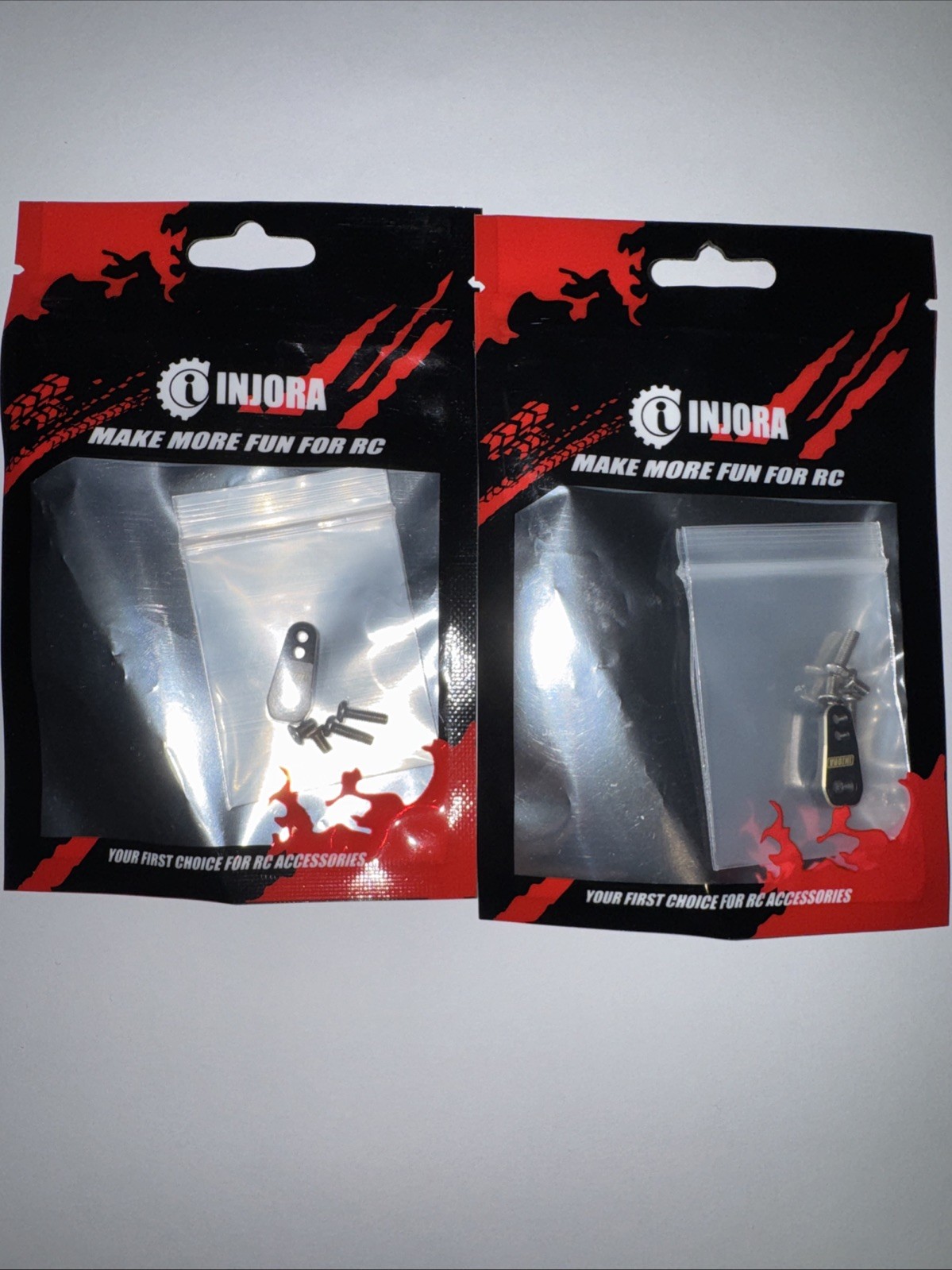 INJORA INJS11 Servo with Brass Mount Horn for 1/18 Redcat Ascent   - 2 Packages