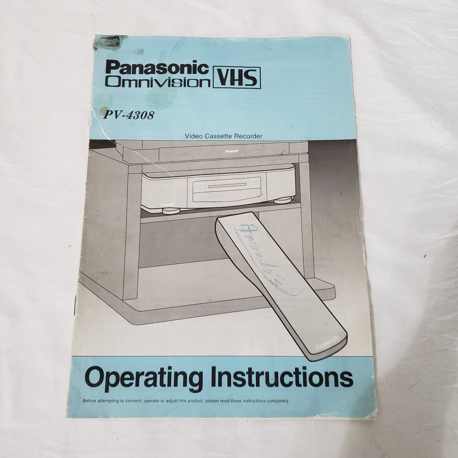 Panasonic Omnivision VHS PV-4308 Operating Instructions Manual Only