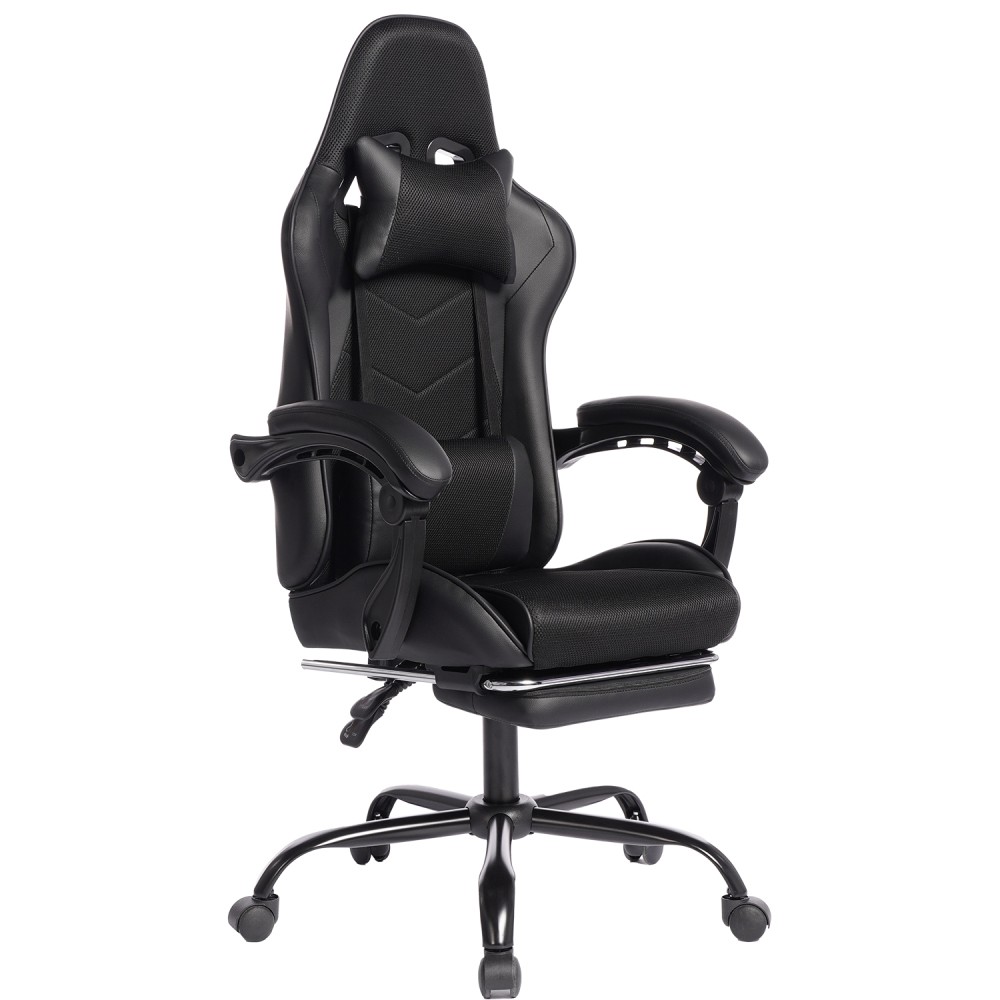 Gaming Chair with Massage,Ergonomic PC Computer Chair with Footrest Comfortable