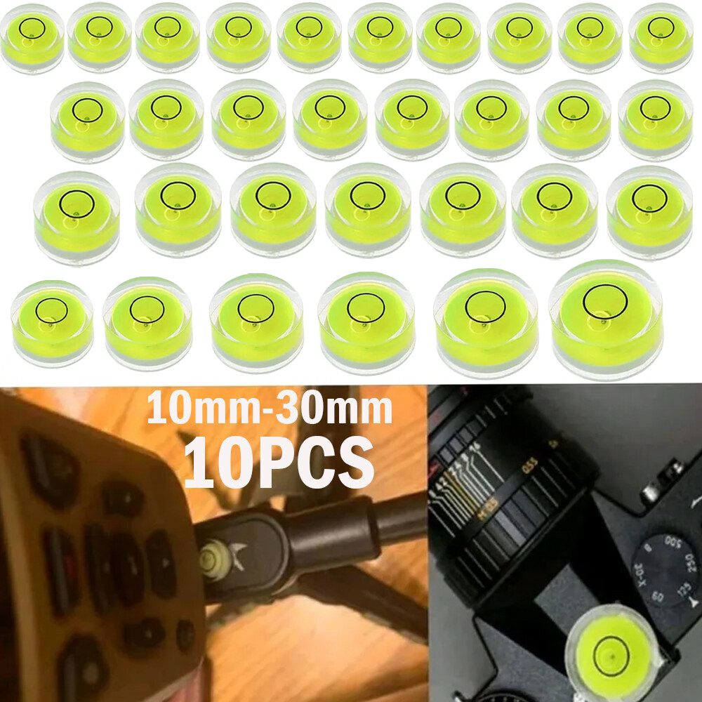 10pcs/Set Precision Round Bubble Level Mini Spirit Level DIY Measuring Tool Kit