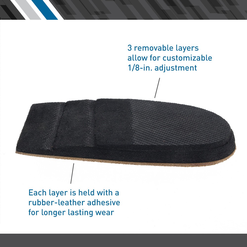 BodyMed Adjustable Heel Lift for Men and Woman (2-Pack) - Non-Slip Orthopedic