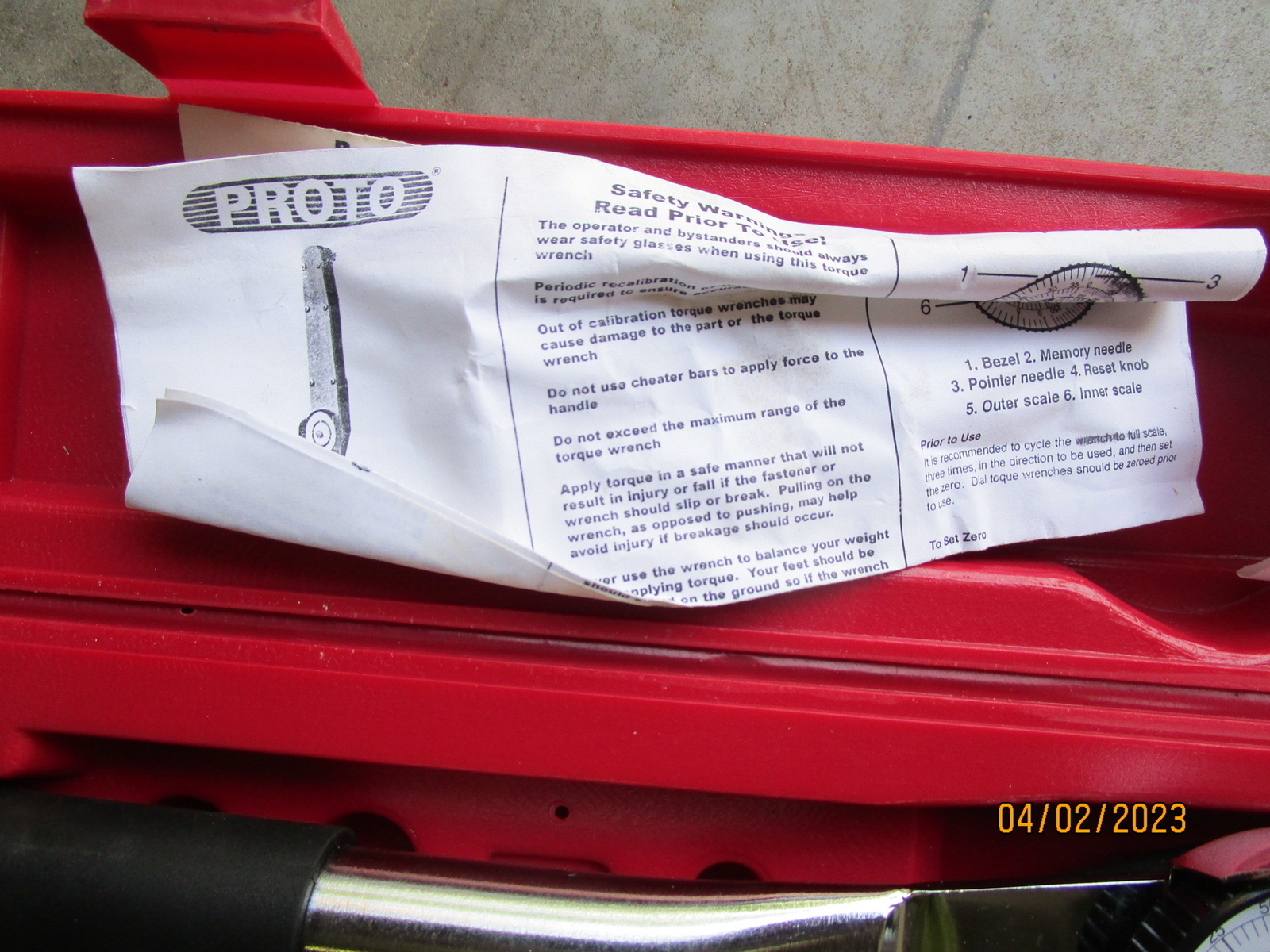 Proto Tools J6121F Torque Wrench 0-175 Lbs New