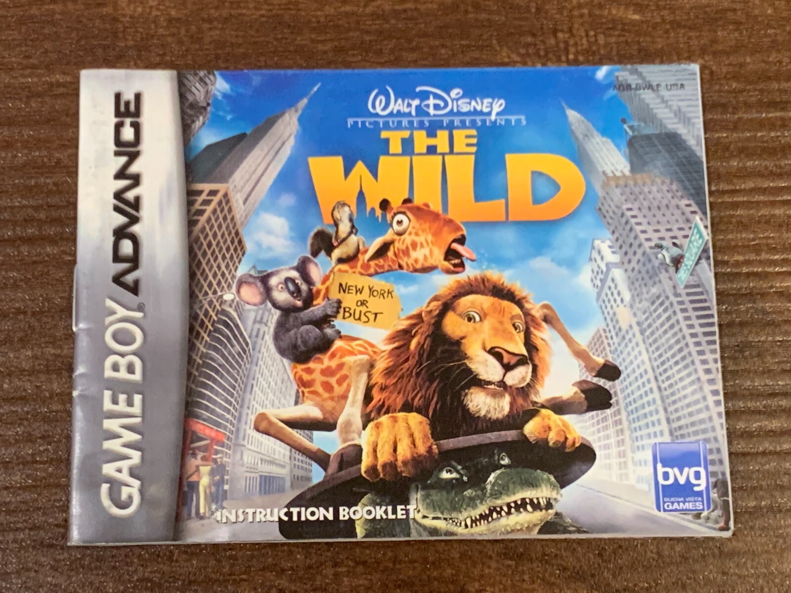 The Wild Disney Nintendo Gameboy Advance Instruction Manual Only