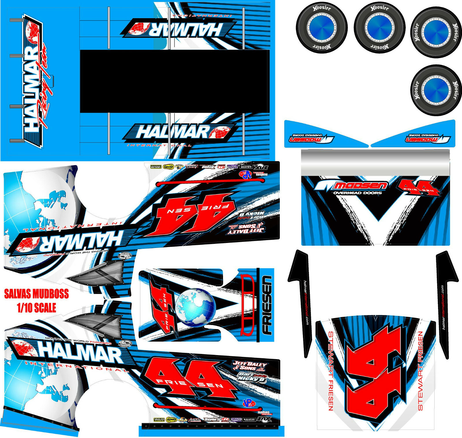 SALVAS MUDBOSS TRAXXAS SLASH STEWART FRIESEN HALLMAR #44  2016
