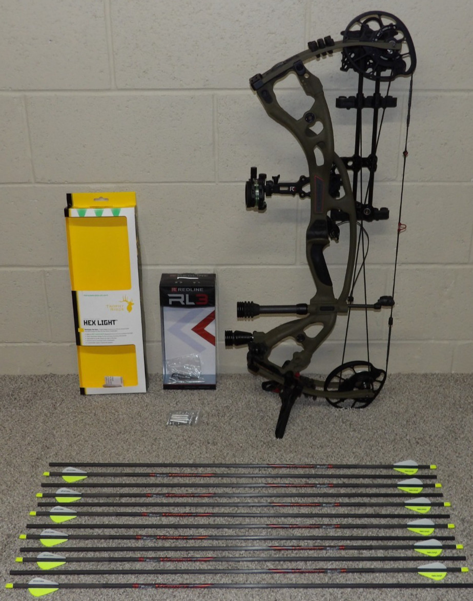 Loaded Hoyt Carbon RX-5 Bow Package- 55/65 lb-RX5- Wilderness Green - 25" to 30"