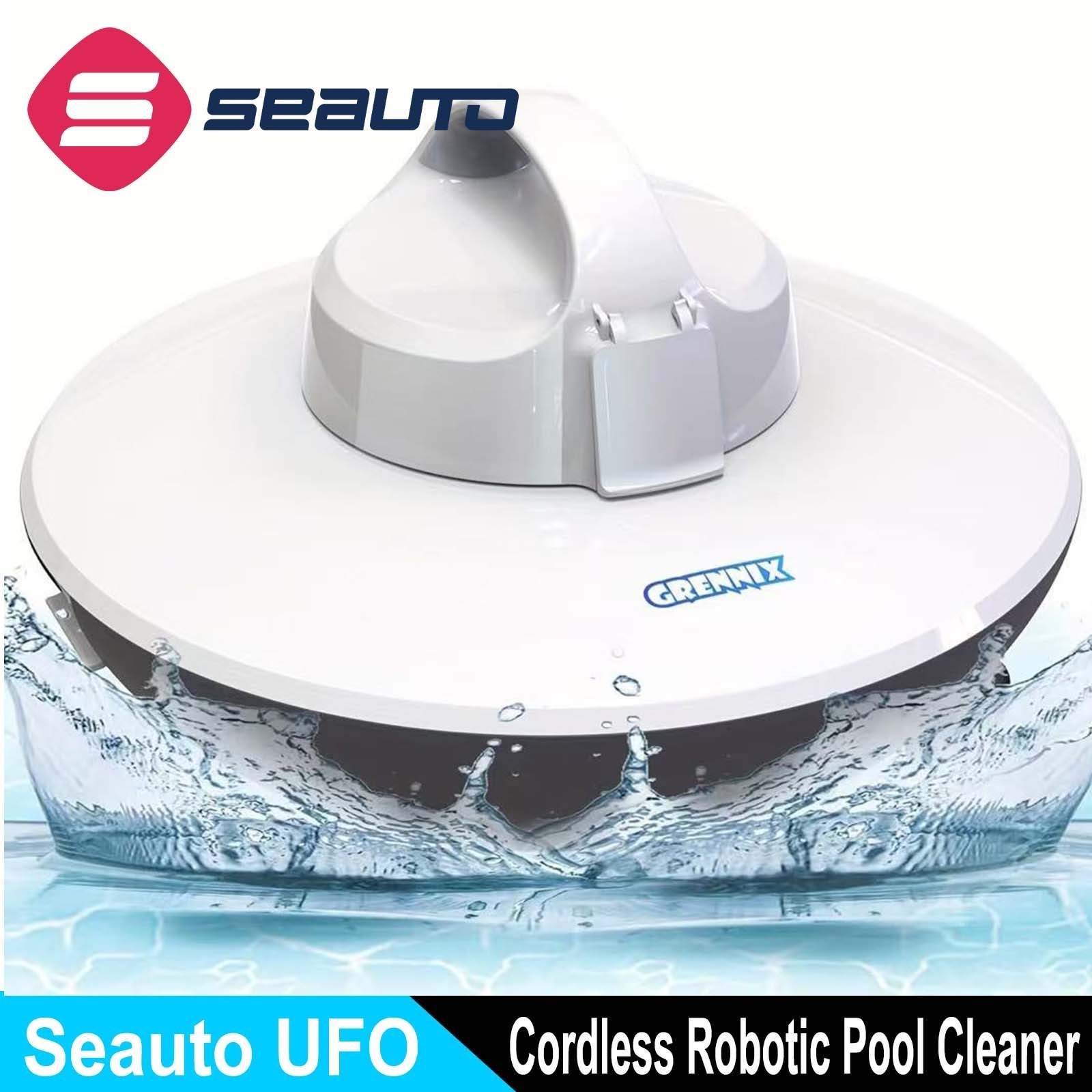 Seauto Robot Pool Vacuum Cleaner Cordless Automatic for Above Ground Pools NEW