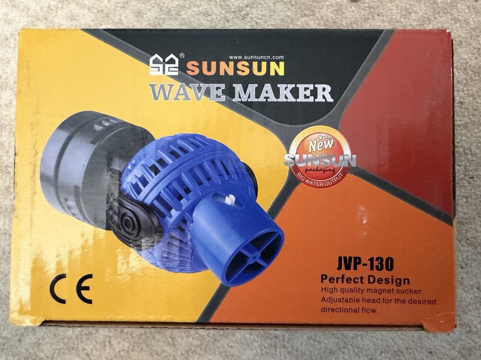 Sunsun JVP-130 Wave Maker Water Pump 120v, magnetic mount
