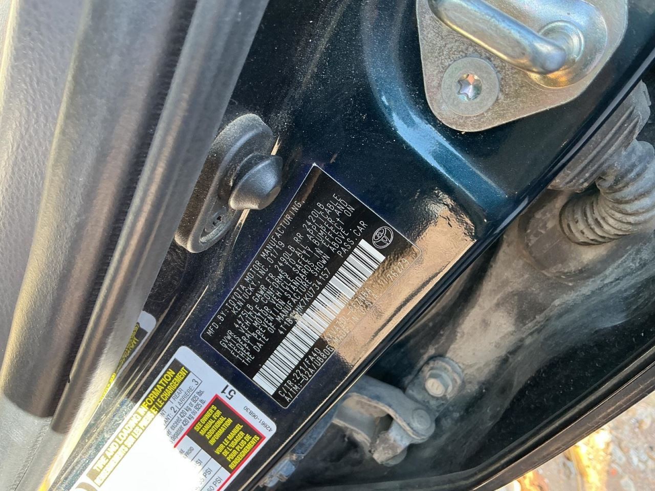 CAMRY 2019 Glove Box 4998814