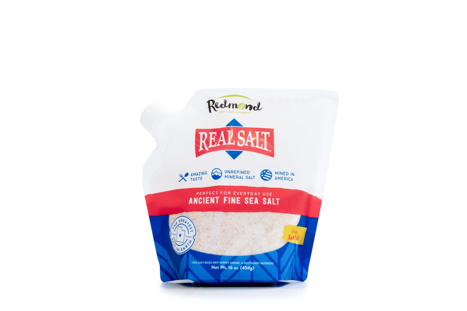 Redmond Real Salt - Ancient Fine Sea Salt, 16 Ounce (Pack of 1), Mineral