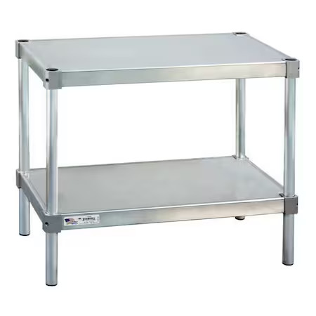 New Age Industrial 21824Es30p Fixed Work Table, Aluminum, 18" 24,  18" D