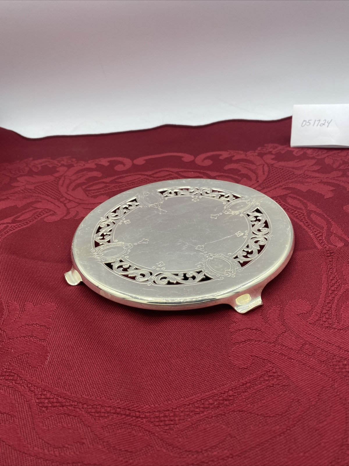 Vintage Reed and Barton #149 Silver Plated Trivet silver-plated 5.75”
