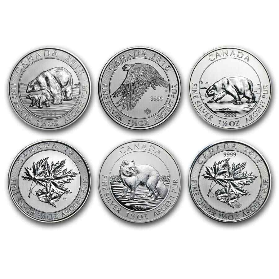 2013-2018 Canada 1.5 oz Silver $8 BU (Random Year)