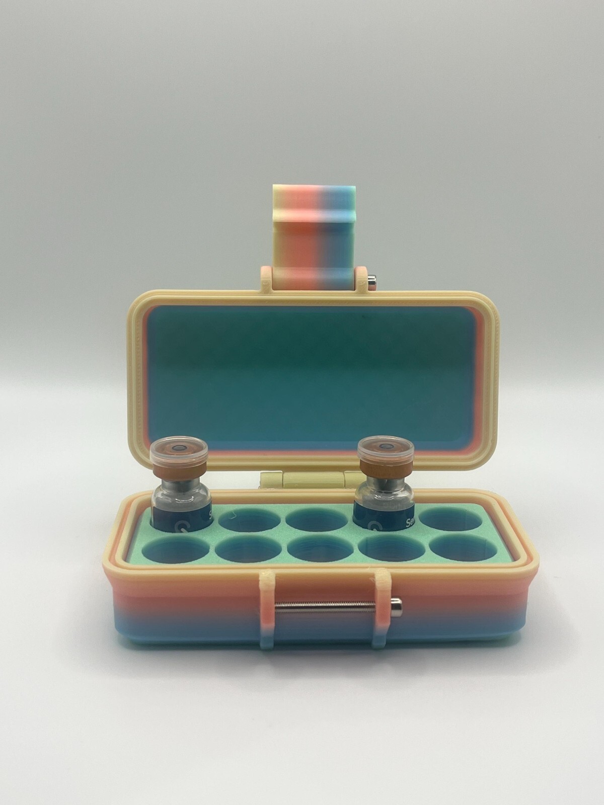 Peptide Vial Storage Container Carrying Case Organizer 10x 3ml Vial