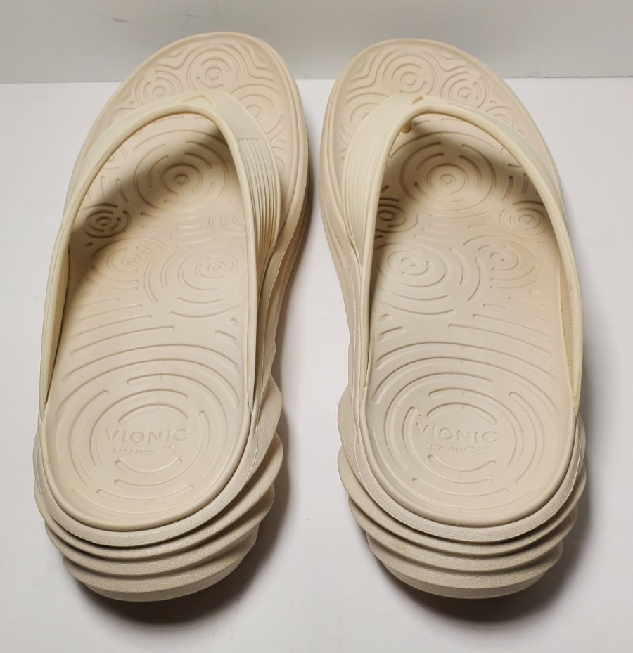 Vionic Tide RX Unisex Cushioned Orthotic Sandal Cream Size Men 9 Women 11