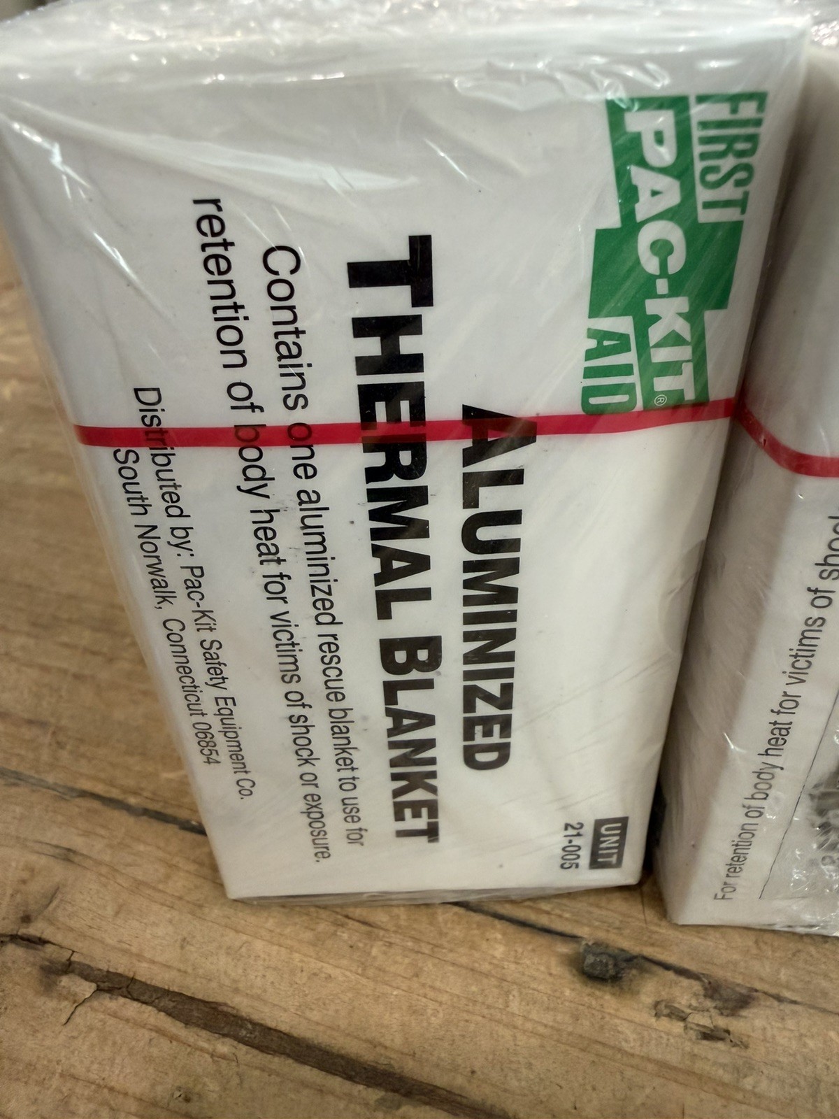 Pac-Kit Aluminized Rescue Blanket 10 new boxes sealed