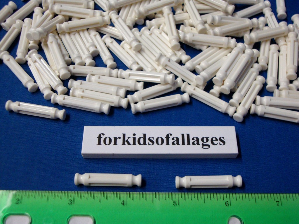 100 KNEX WHITE RODS 1 5/16" Long Pieces Bulk Standard Replacement Parts Lot