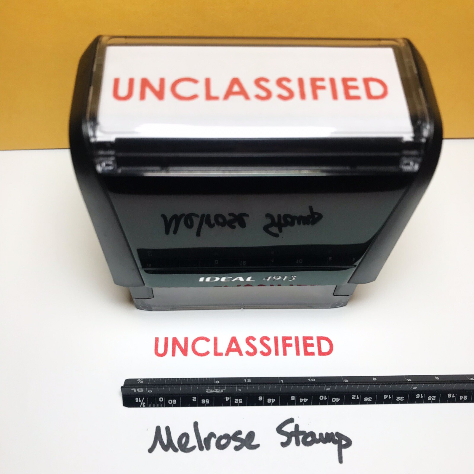 Unclassified Rubber Stamp Red Ink Self Inking Ideal 4913
