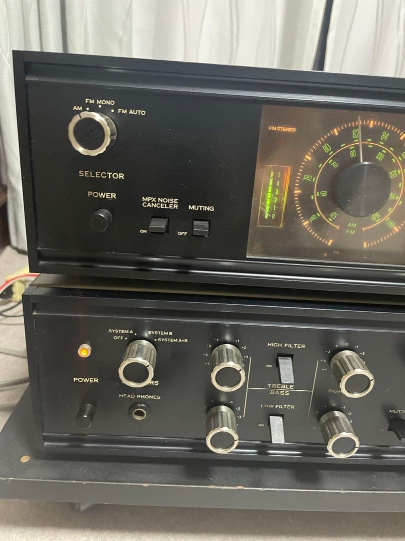 Sansui AU-555 Amplifier TU-555 Tuner Vintage 1970s Japan For Repair w/ Schematic