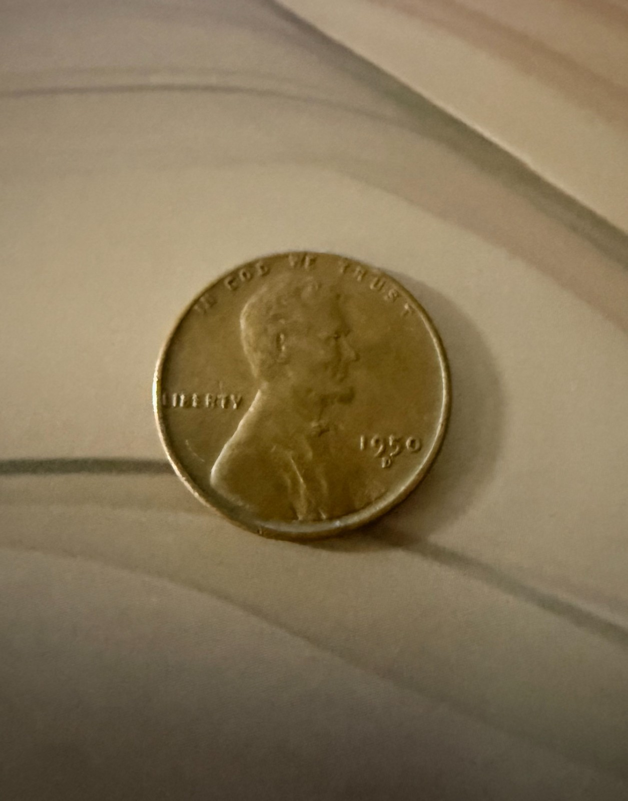 1950 D MINT DOUBLE DIE ERROR WHEAT PENNY "GOD WE" UNCIRCULATED LOOK!!