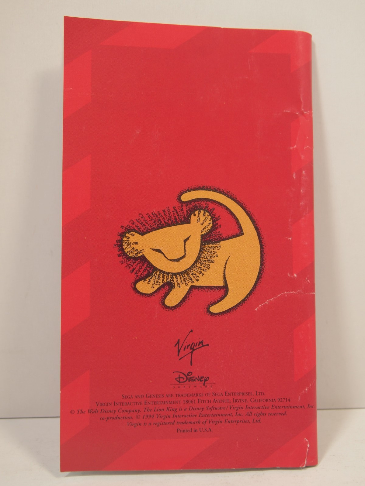 The Lion King (SEGA Genesis) Authentic MANUAL ONLY