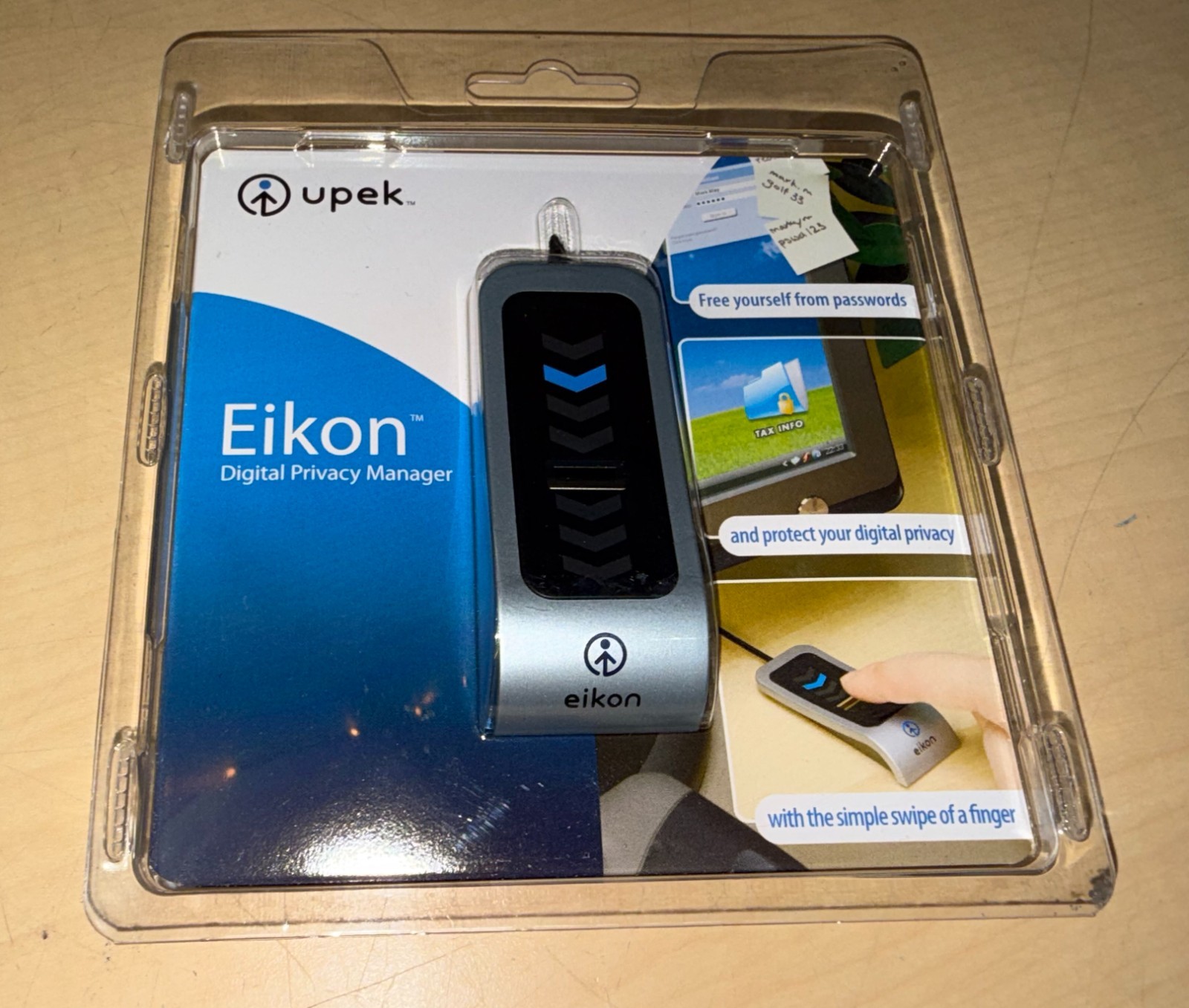 NEW Upek Eikon Fingerprint Reader Digital Privacy Manager