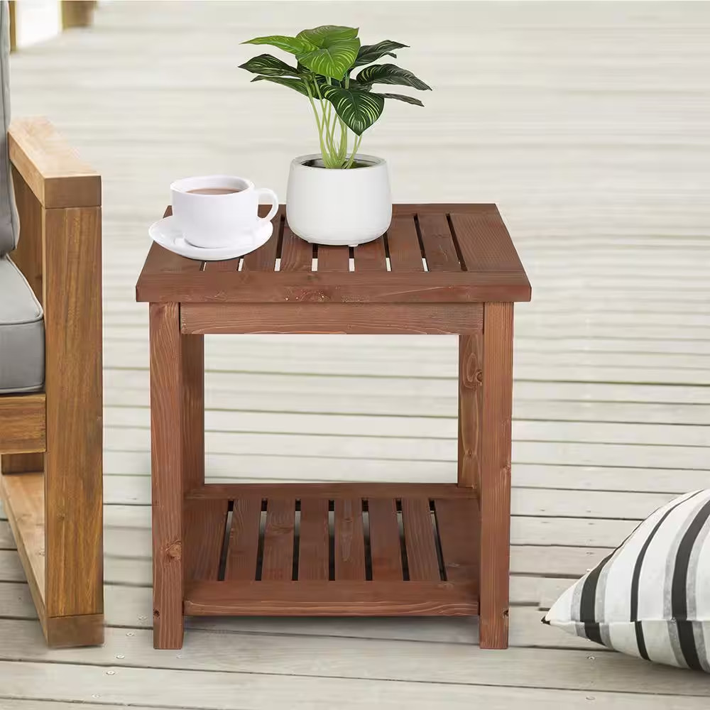 Wood Outdoor Side Table