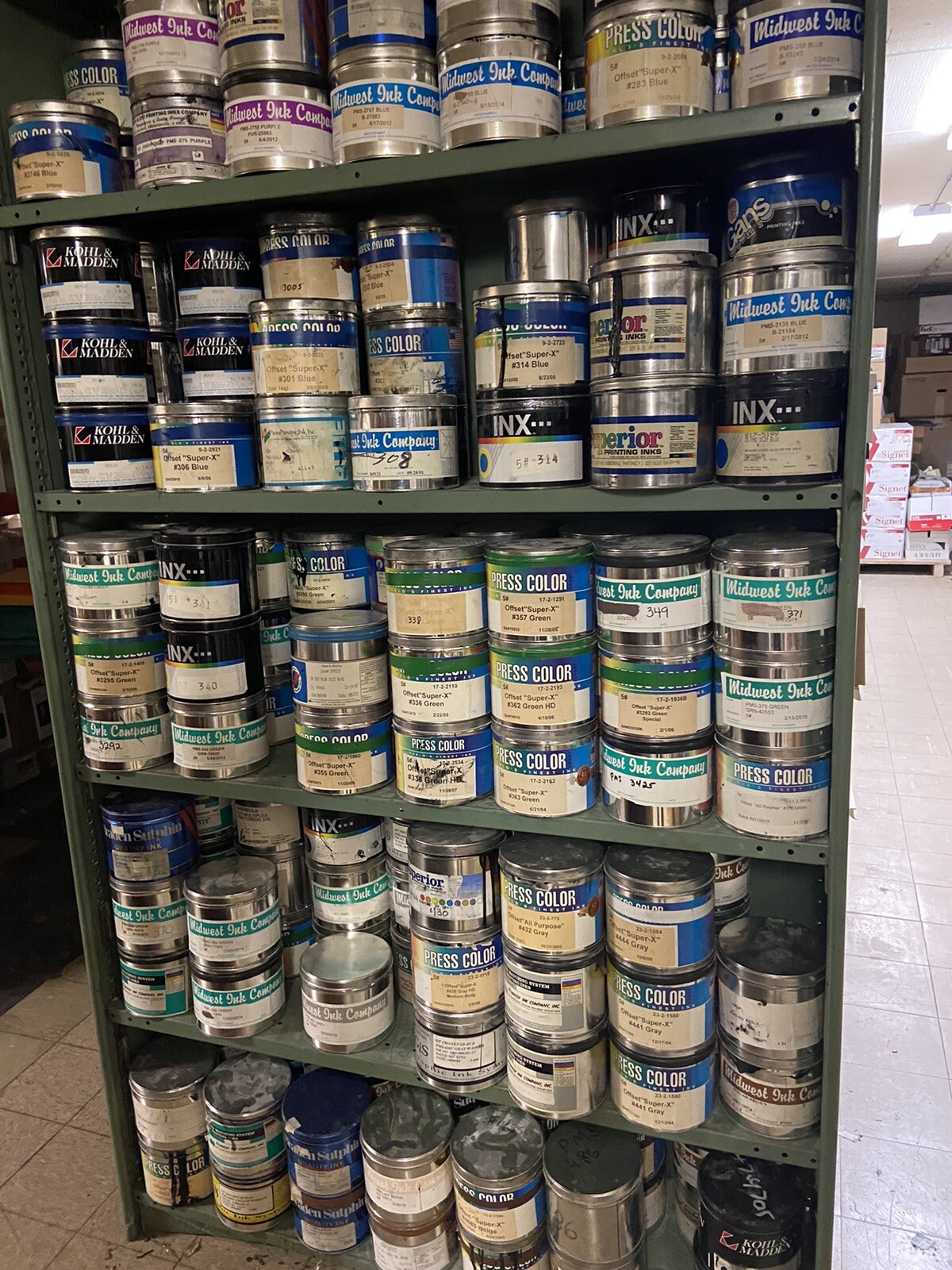 Pick Your Color Pantone Offset Printing Ink -- 5 lb. can "Oil Base