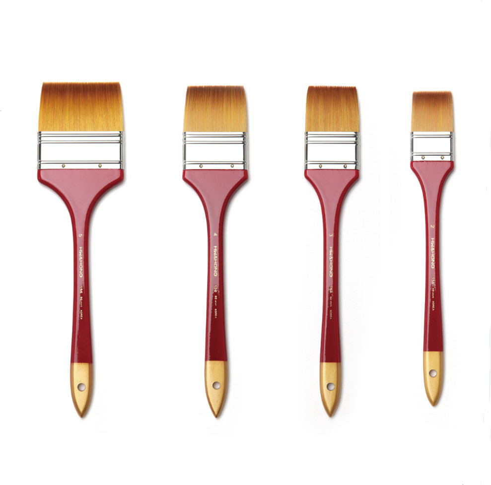 HWAHONG Artist Background Painting Paint Brushes Wide Flat Flat Brush 156 Series