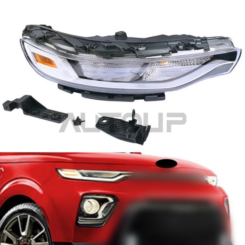 Halogen Headlight For Kia Soul 2020 2021 Daytime Running Light RH Passenger Side