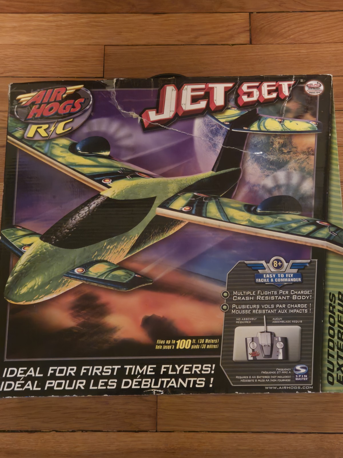 Spin Masters Air Hogss RC Airplane  "Jet Set" New In Open Box. Never Used. 2009