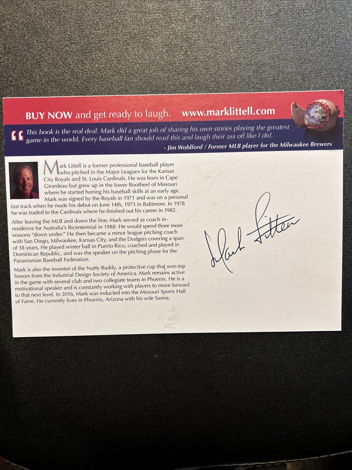 Mark Littell Autograph