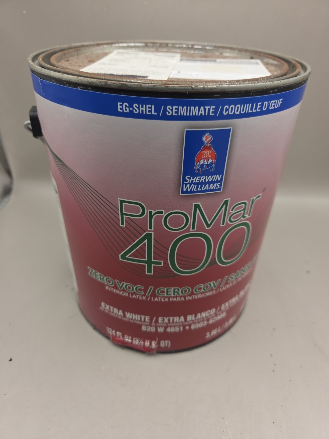 1 Gallon Sherwin Williams Promar 400 Interior Eggshel Color 7632 Modern Gray