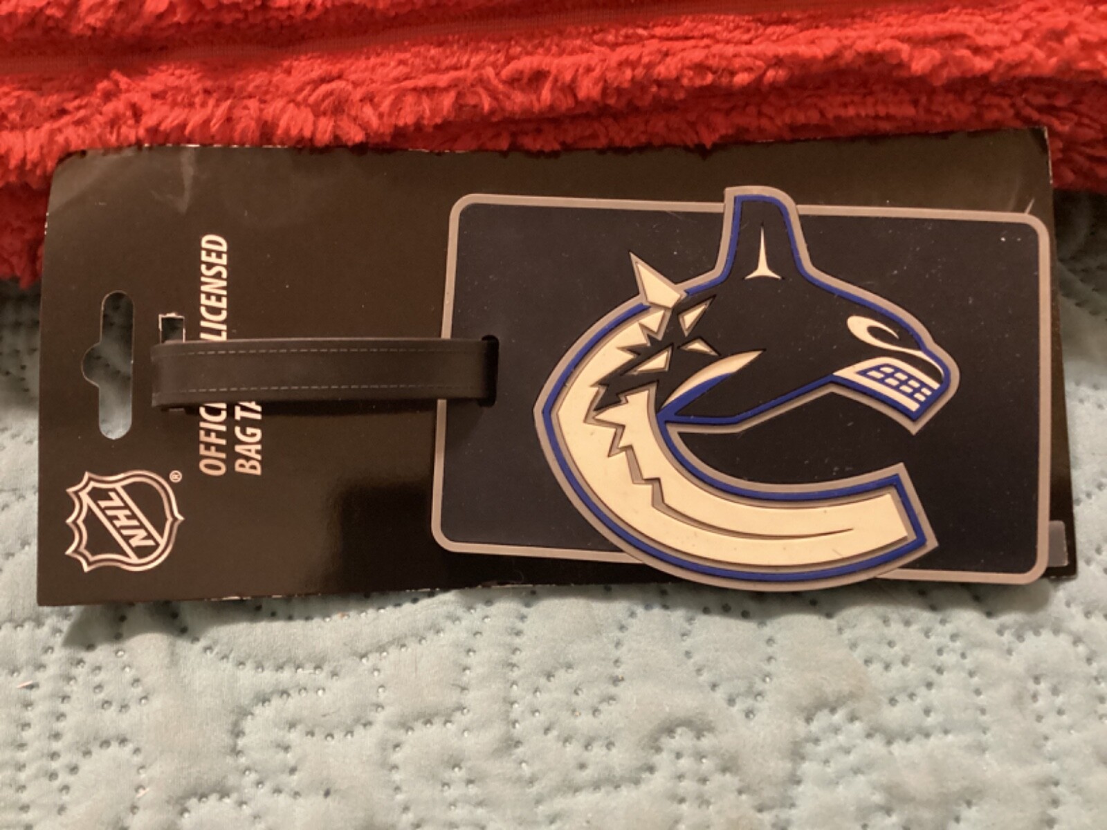 VANCOUVER CANUCKS  NEW BAG TAG,SEDIN,TREVOR LINDEN, PAVEL BURE,STAN SMYL/FREE PH