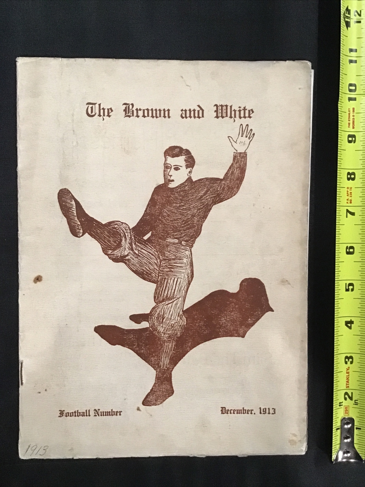 1913 The Brown and White Football Program Greensburg Pennsylvania Gun Ad inside
