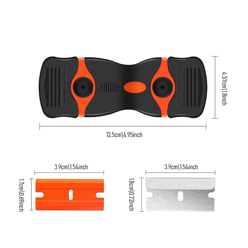 21-Pcs Razor Blade Scraper Tool with Double Edge Blades for Labels Stickers