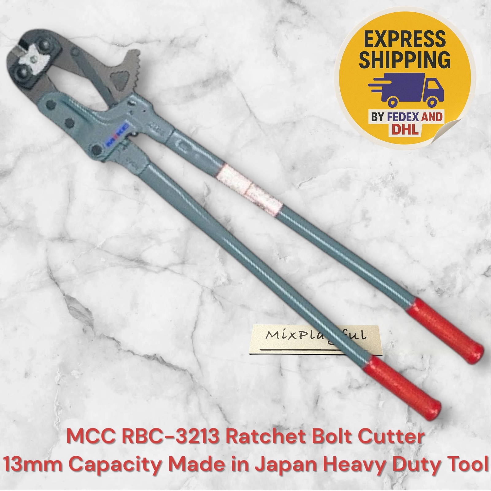 MCC RBC-3213 Ratchet Bolt Cutter 13mm Capacity Made in Japan Heavy Duty Tool