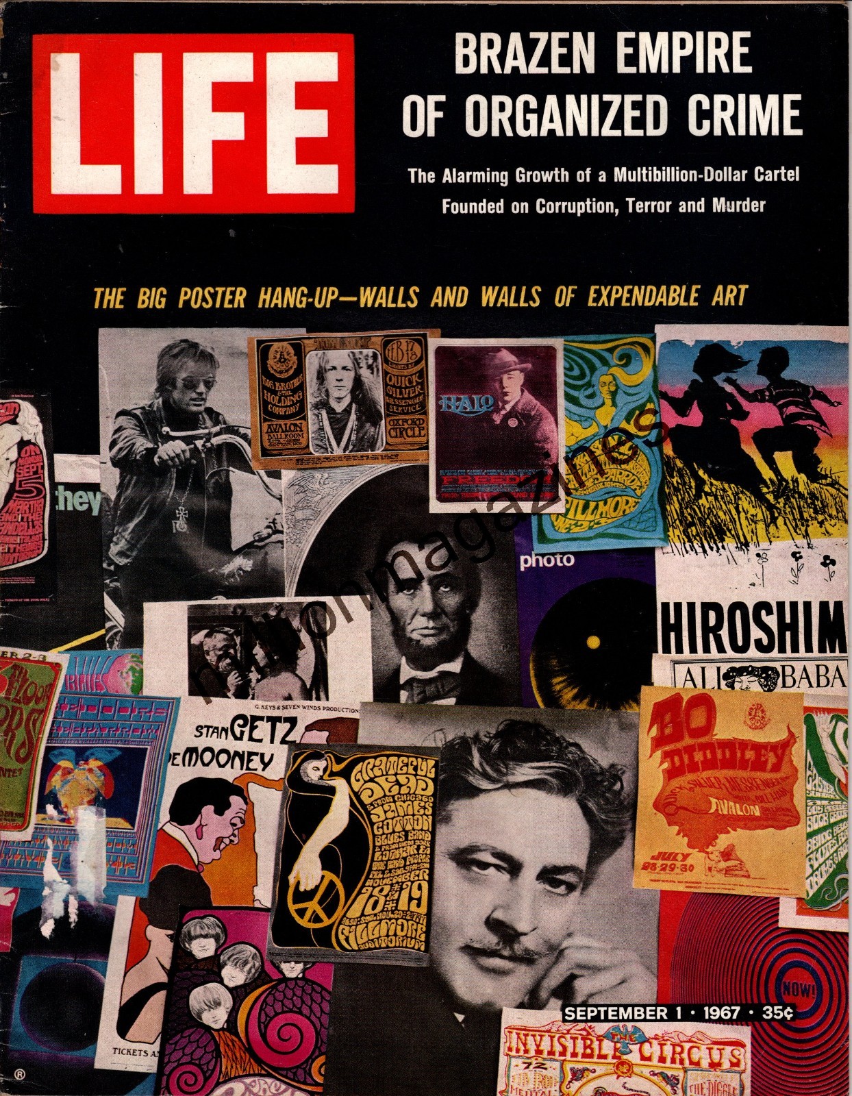 1967 Life September 1 -Sioux City  welcomes the world; The Mafia; Poster art;