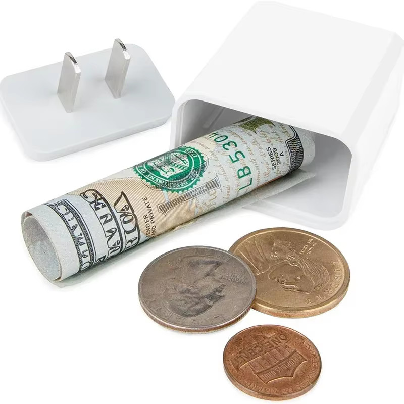 Hidden Compartment USB Charger Plug Secret Dummy Diversion Safe D1