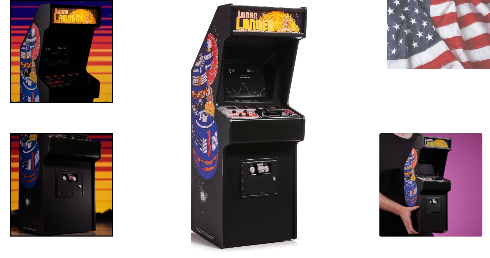 Lunar Lander Mini 1/4 Scale Atari Replica Cabinet with ROM – Retro Arcade Ma...