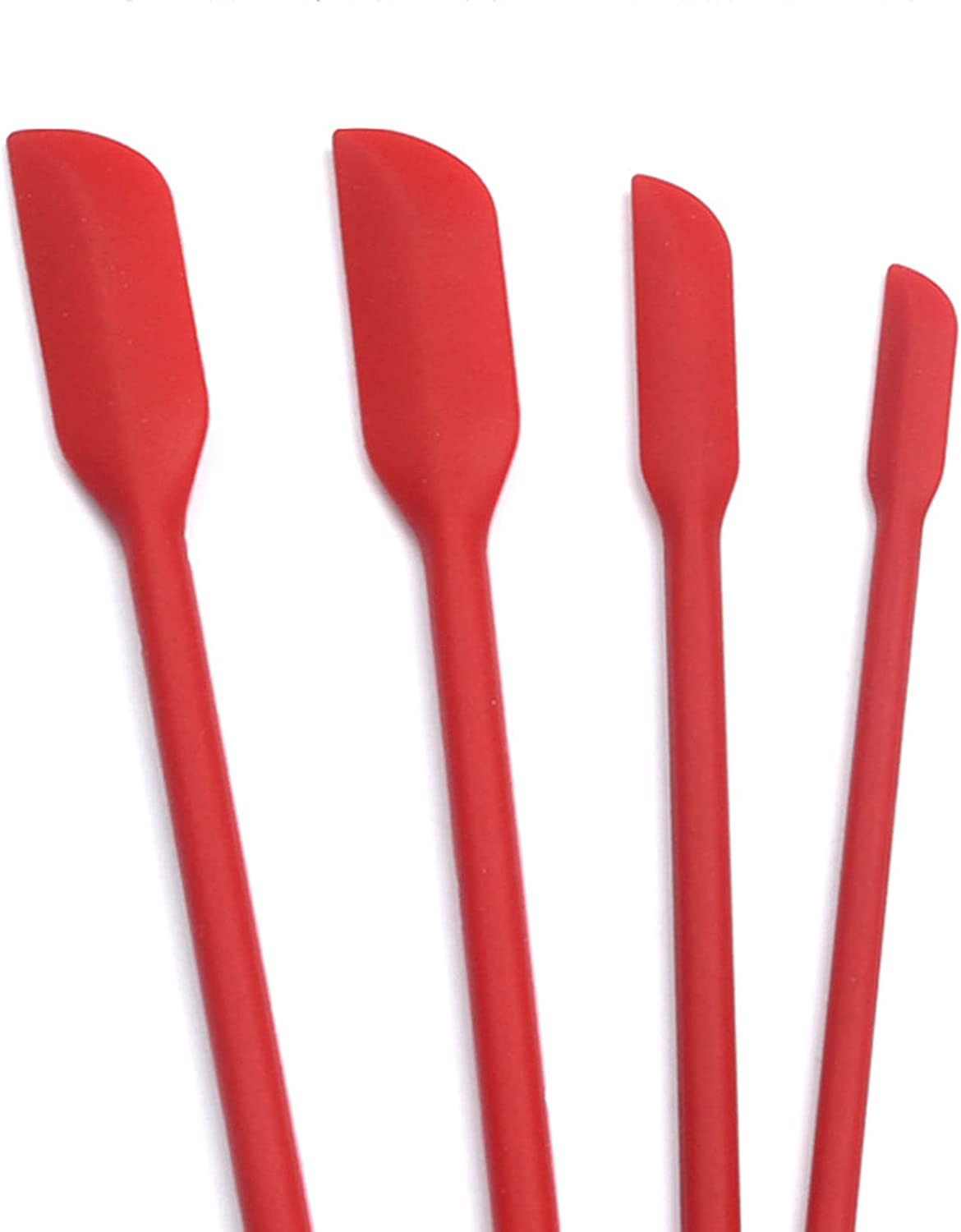 Silicone Spatula Set 4pcs Mini Flexible Scraper Tools for Jar Kitchen Makeup