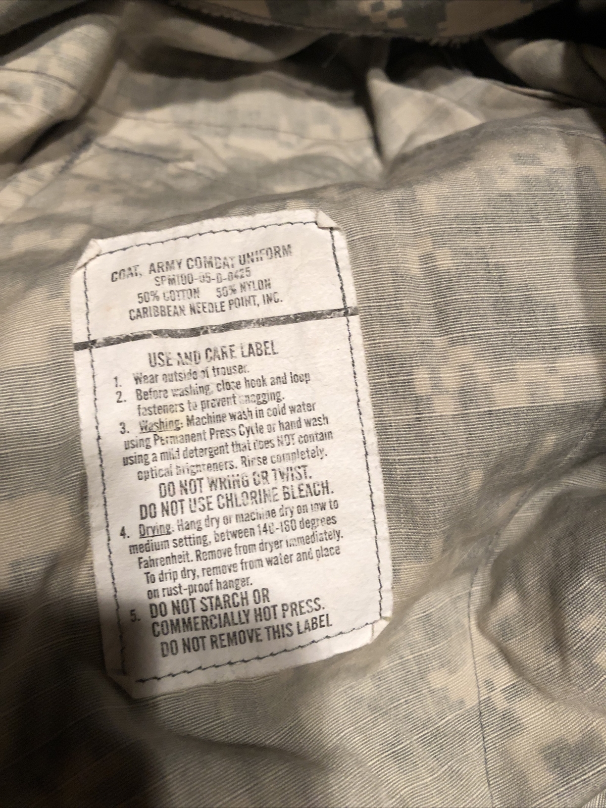 coat army combat uniform gi bdu medium long digital camo Zipper