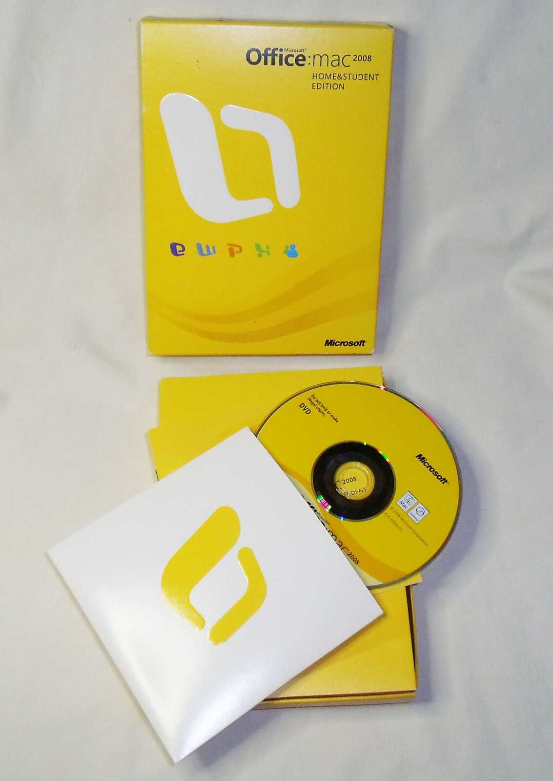 Microsoft Office Mac Home & Student 2008 With 3 Product Keys
