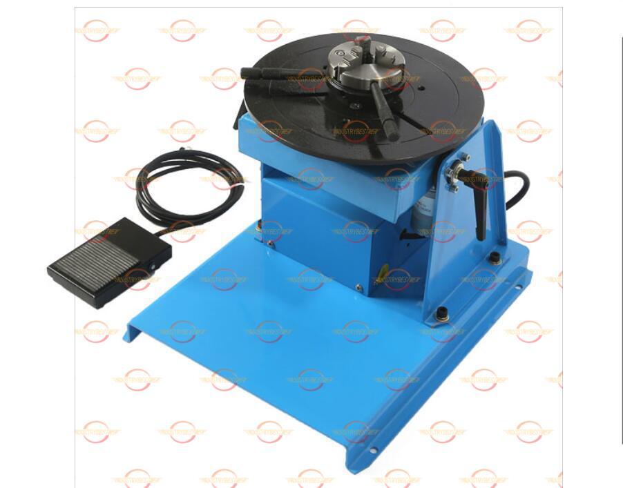 65mm 80mm 3 Jaw Chuck 10KG Rotary Welding Positioner 0-90° Weld Turntable Table