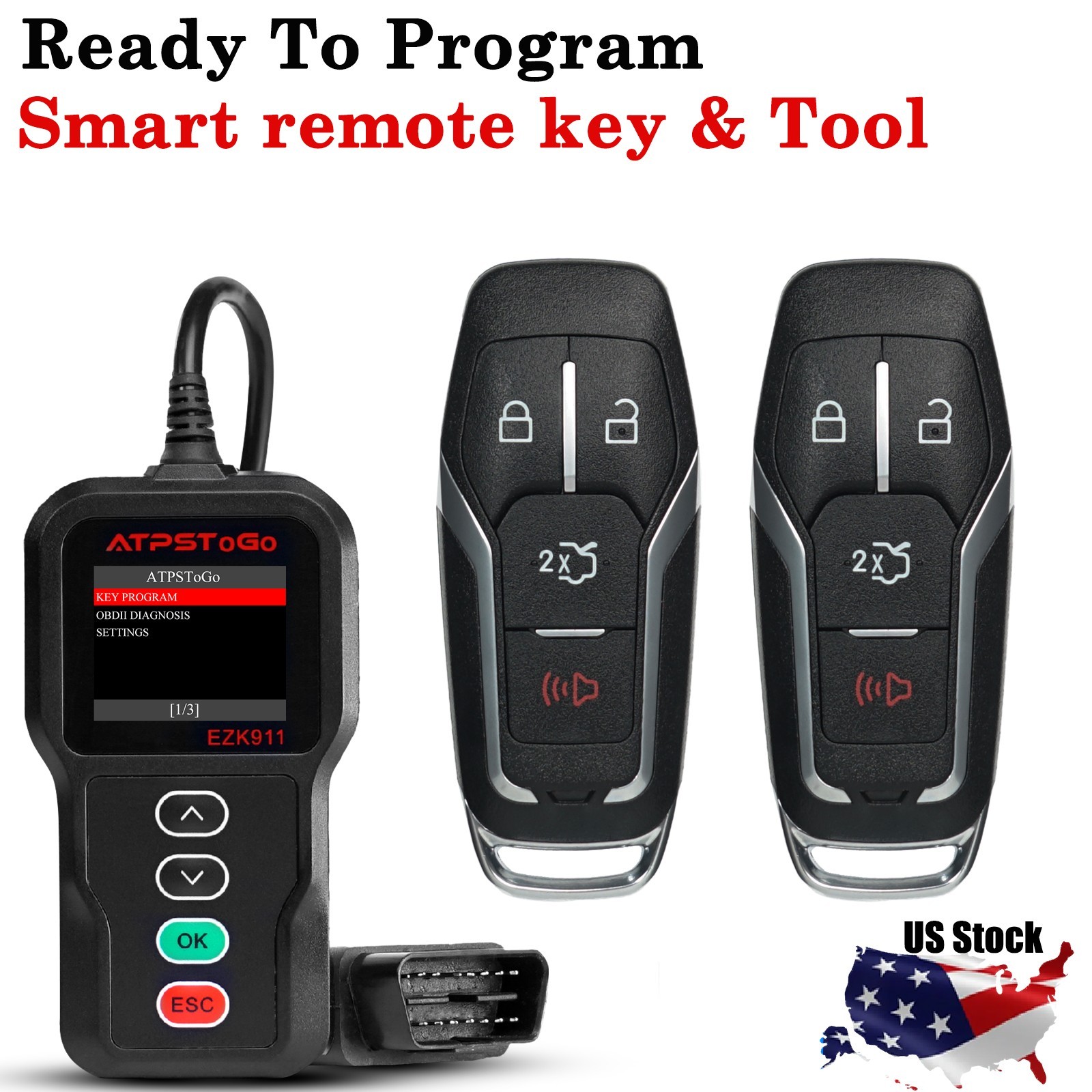 2 For 2015 2016 2017 Ford Mustang Edge Explorer Smart Remote Car Key Fob program