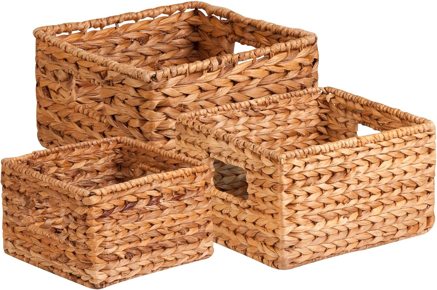 Banana Leaf Storage Baskets –Water Hyacinth Woven Basket, Decorative Baskets for