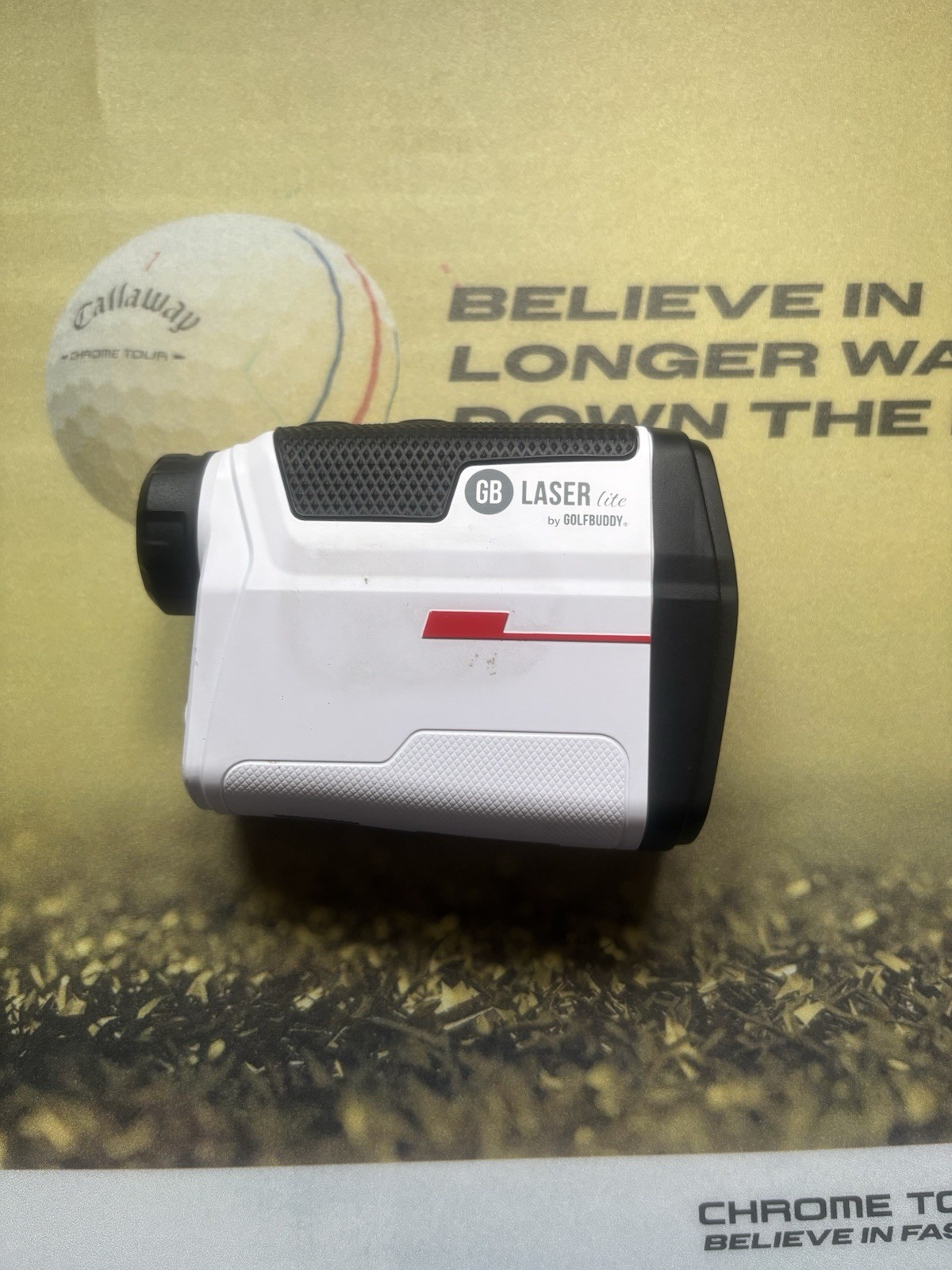 GolfBuddy Laser Lite Golf Rangefinder White With Good Battery