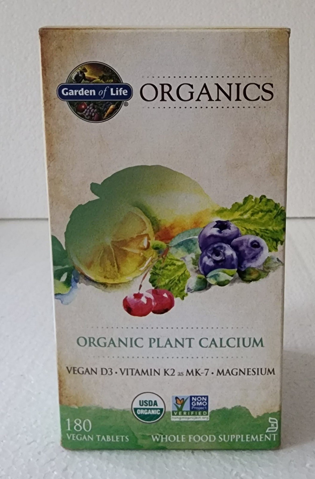 Garden of Life Mykind Organic Plant Calcium Vegan Tablets 180ct 6/27+
