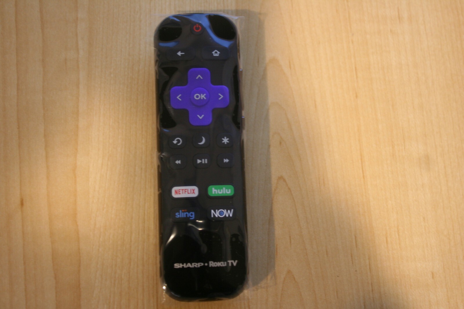 Genuine Sharp LC-RCRUS-20 Shine Face Roku TV Remote Control