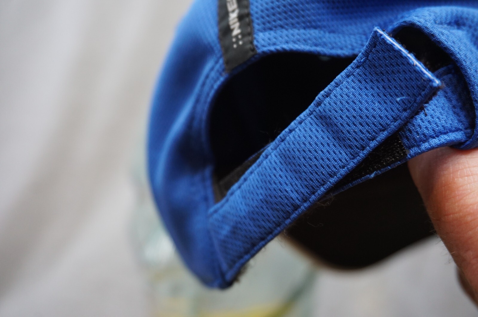 NikeGolf Golf Hat, Cap adjustable Blue Vented embroidered logo blue hook loop