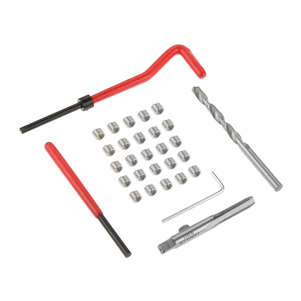 30Pcs Thread Repair Kit Stainless M5 x 0.8mm Thread Repair Insert Set for Auto